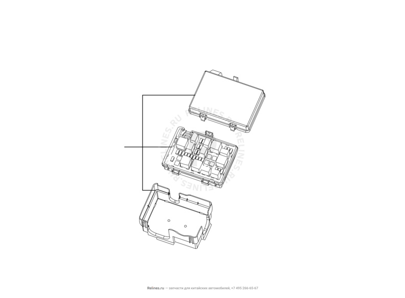 Запчасти Great Wall Hover H3 Поколение I (2010) 2.4л, 4×4 — Блок предохранителей, предохранители и реле (1) — схема