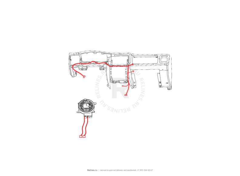 Запчасти Great Wall Hover H3 Поколение I (2010) 2.0л, 4×4 — Проводка подушек безопасности — схема