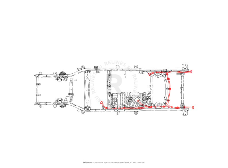 Запчасти Great Wall Hover H3 Поколение I (2010) 2.4л, 4×4 — Проводка задней части кузова — схема