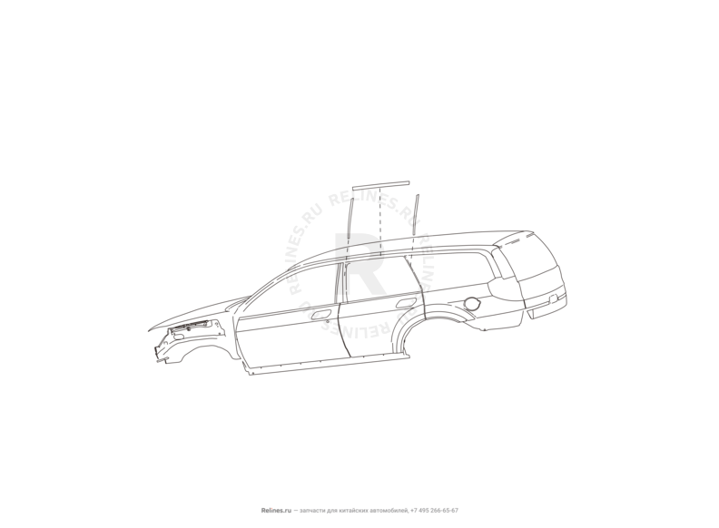 Запчасти Great Wall Hover H3 Поколение I — рестайлинг (2014) 2.0л, турбо, 4×4 — Наклейки задних дверей — схема
