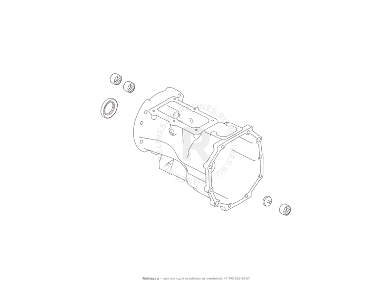 Запчасти Great Wall Hover H3 Поколение I — рестайлинг (2014) 2.0л, турбо, 4×4 — Трансмиссия (коробка переключения передач, КПП) (8) — схема