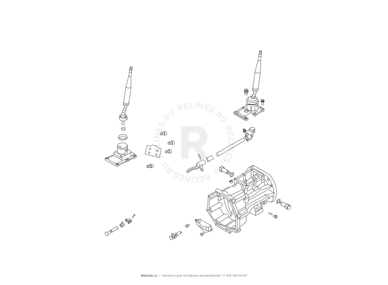 Трансмиссия (коробка переключения передач, КПП) (2) Great Wall Hover H3 — схема