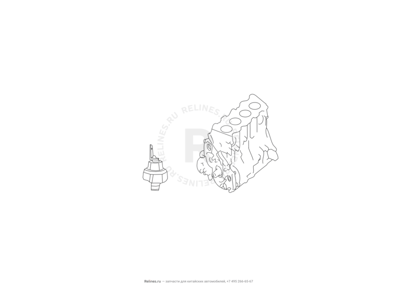 Запчасти Great Wall Hover H5 Поколение I (2010) 2.4л, бензин, 4x4, МКПП — Датчик давления масла (1) — схема