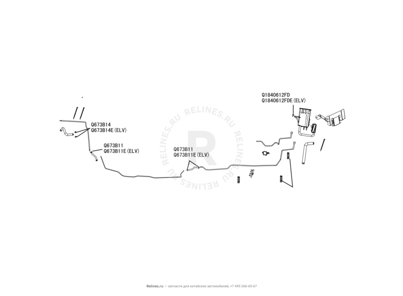 Запчасти Great Wall Hover H3 Поколение I (2010) 2.4л, 4×4 — Адсорбер топливный — схема