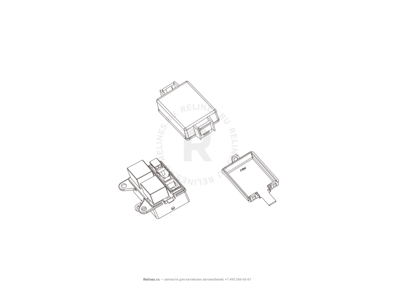 Запчасти Great Wall Hover H5 Поколение I (2010) 2.4л, бензин, 4x4, МКПП — Блок предохранителей, предохранители и реле (4) — схема