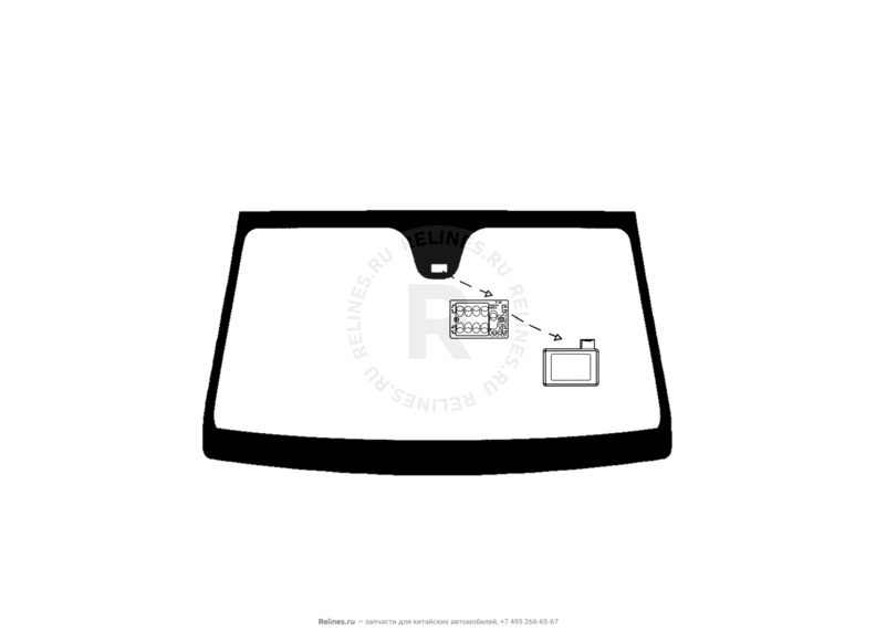 Запчасти Great Wall Hover H3 Поколение I (2010) 2.4л, 4×4 — Датчики дождя и света (1) — схема