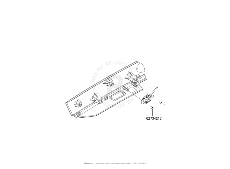Запчасти Great Wall Hover H3 Поколение I — рестайлинг (2014) 2.0л, турбо, 4×4 — Камера заднего вида и датчики парковки (парктроники) (3) — схема