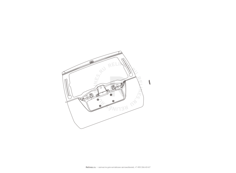 Запчасти Great Wall Hover H5 Поколение I (2010) 2.0л, дизель, 4x4, АКПП — Камера заднего вида и датчики парковки (парктроники) (4) — схема