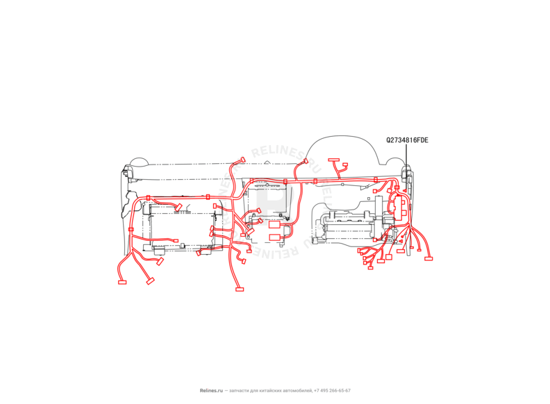 Проводка панели приборов (торпедо) (1) Great Wall Hover H5 — схема