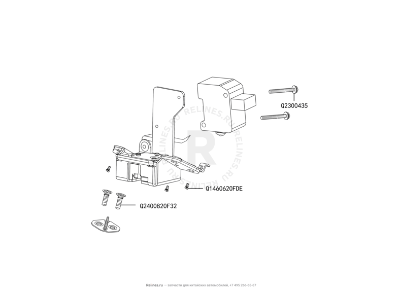 Запчасти Great Wall Hover H5 Поколение I (2010) 2.0л, дизель, 4x4, МКПП — Ручки и замки дверей — схема
