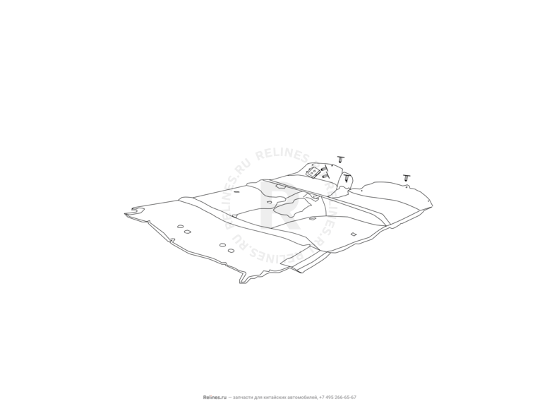Запчасти Great Wall Hover H5 Поколение I (2010) 2.0л, дизель, 4x4, МКПП — Подножка для отдыха ноги — схема