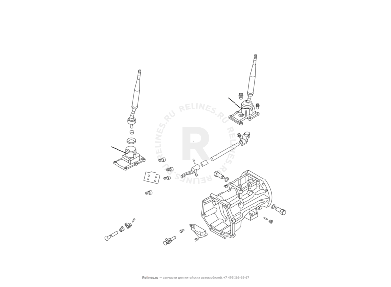 Трансмиссия (коробка переключения передач, КПП) (5) Great Wall Hover H5 — схема