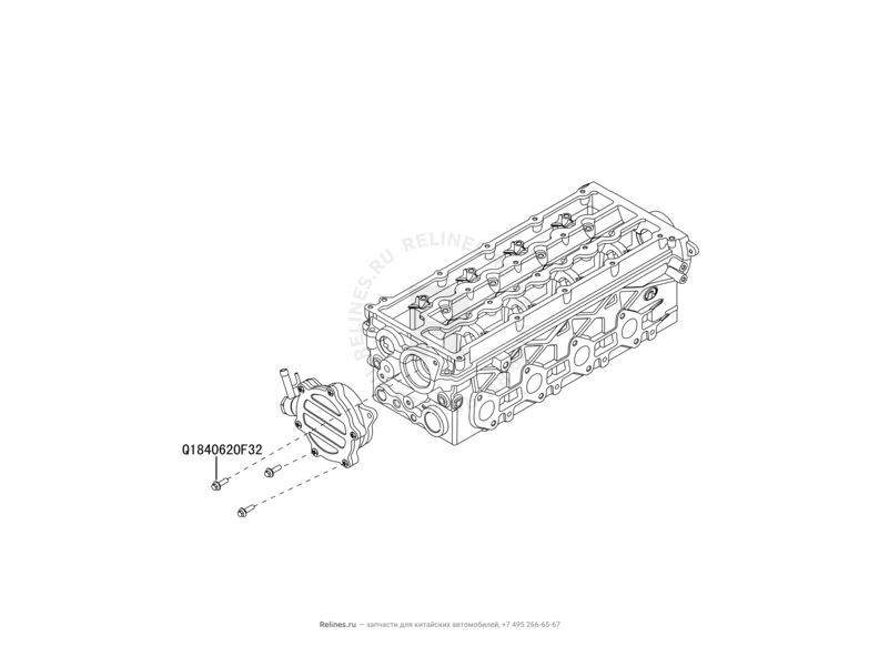 Запчасти Great Wall Hover H5 Поколение I (2010) 2.0л, дизель, 4x4, МКПП — Вакуумный насос — схема