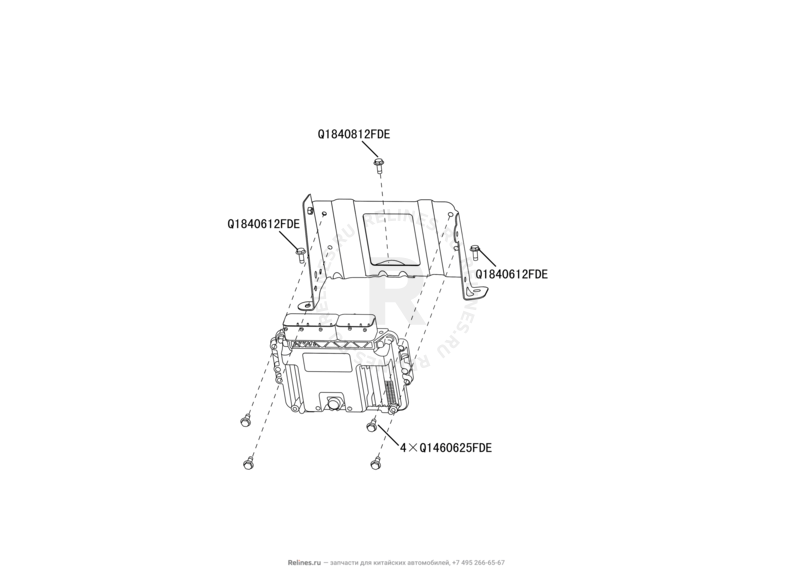 Запчасти Great Wall Hover H5 Поколение I (2010) 2.0л, дизель, 4x4, МКПП — Блок управления двигателем — схема