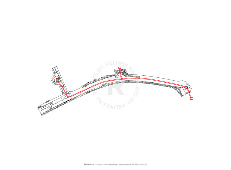 Запчасти Great Wall Hover H5 Поколение I (2010) 2.0л, дизель, 4x4, МКПП — Проводка крыши — схема