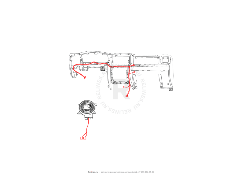Запчасти Great Wall Hover H5 Поколение I (2010) 2.0л, дизель, 4x4, АКПП — Проводка подушек безопасности — схема