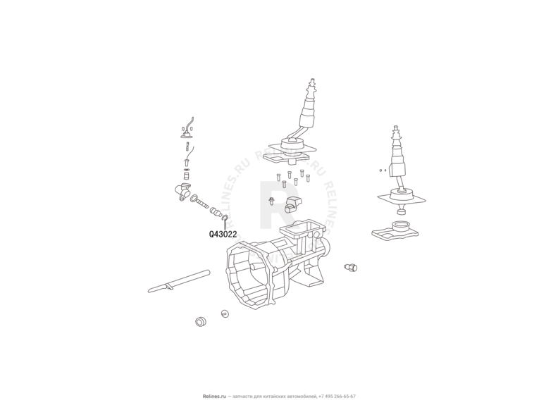 Запчасти Great Wall Hover H5 Поколение I (2010) 2.0л, дизель, 4x4, МКПП — Трансмиссия (коробка переключения передач, КПП) (2) — схема