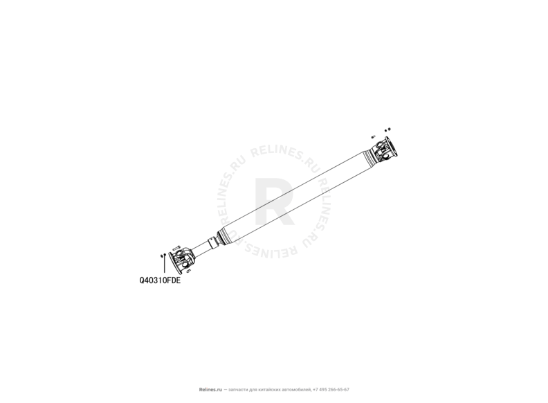 Запчасти Great Wall Hover H5 Поколение I (2010) 2.0л, дизель, 4x4, АКПП — Вал карданный задний — схема