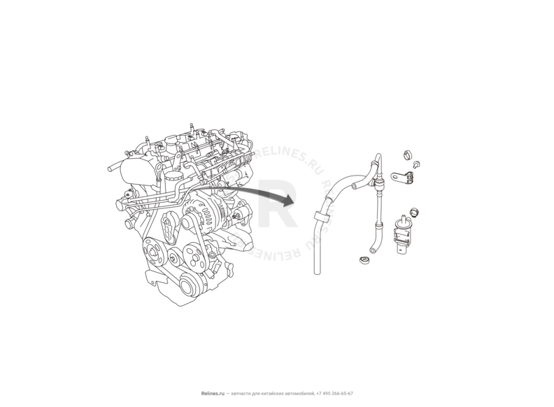 Запчасти Haval H9 Поколение I (2014) Бензин — Электромагнитный клапан — схема