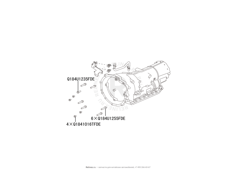 Запчасти Haval H9 Поколение I (2014) Бензин — Трансмиссия (коробка переключения передач, КПП) — схема