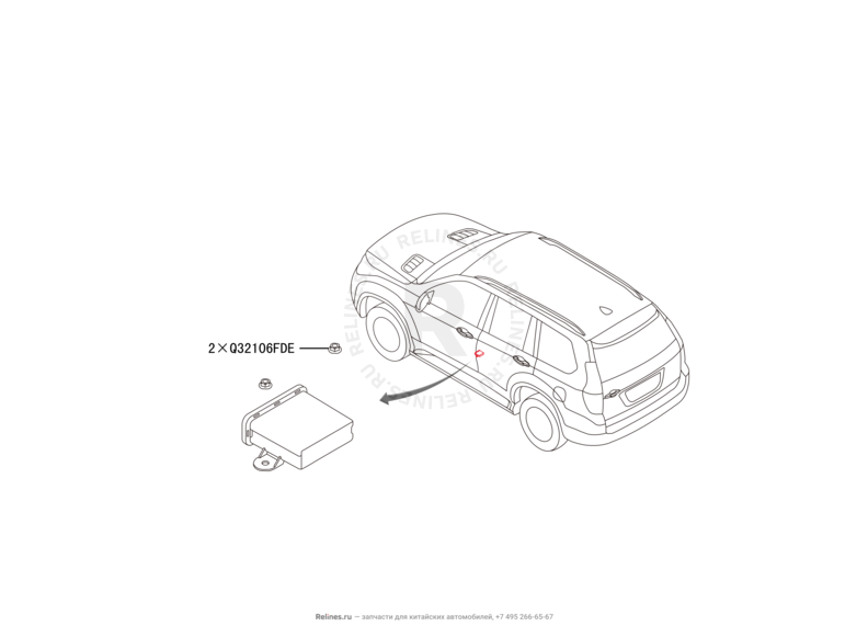 Запчасти Haval H9 Поколение I (2014) Бензин — Блок адаптивного управления светом фар — схема