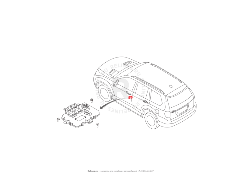 Запчасти Haval H9 Поколение I (2014) Бензин — Блок управления кузовной электроникой — схема