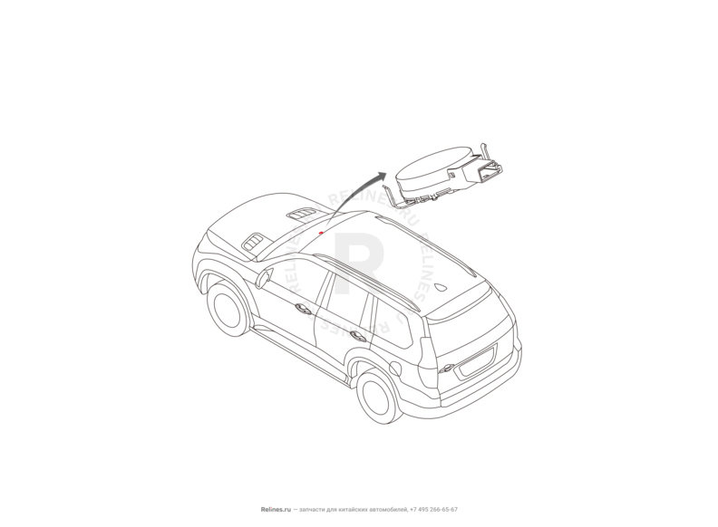 Запчасти Haval H9 Поколение I (2014) Бензин — Датчики дождя и света — схема