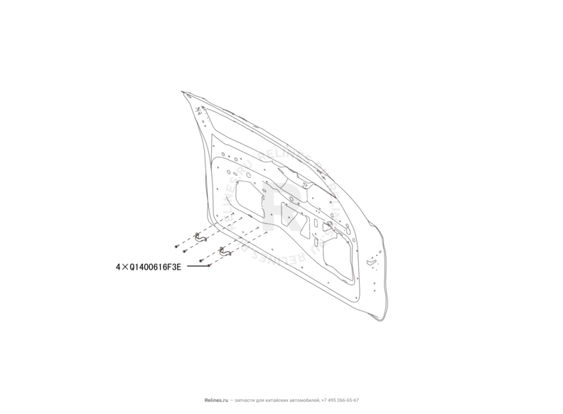 Обшивка и комплектующие 5-й двери (багажника) Haval H9 — схема