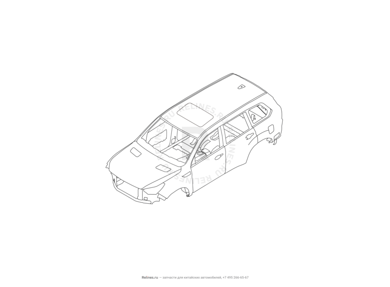 Запчасти Haval H9 Поколение I (2014) Бензин — Кузов (2) — схема
