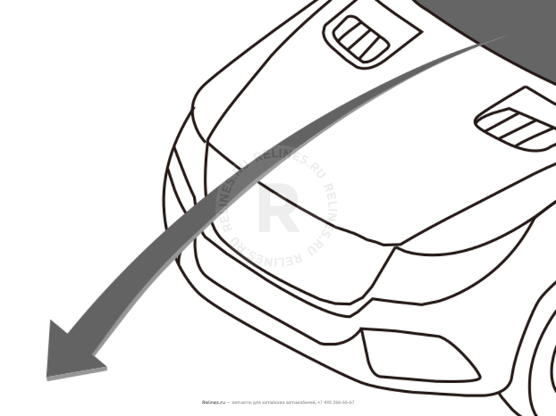 Запчасти Haval H9 Поколение I (2014) Бензин — Стекло лобовое, молдинги, уплотнители, козырьки солнцезащитные и зеркало заднего вида (1) — схема