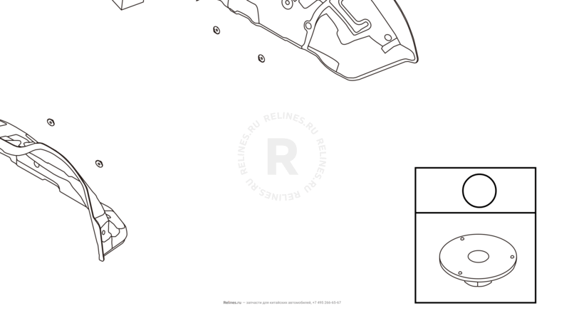 Запчасти Haval H9 Поколение I (2014) Бензин — Панель звукоизоляции — схема