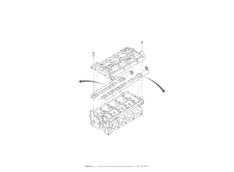 Запчасти Haval H8 Поколение I (2013) 4x2 — Распределительный вал двигателя (распредвал) — схема