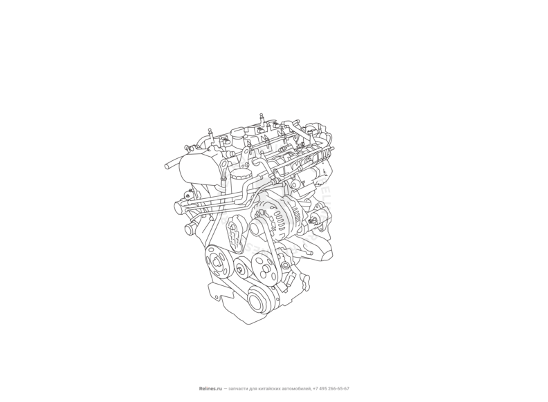 Запчасти Haval H8 Поколение I (2013) 4x2 — Двигатель — схема