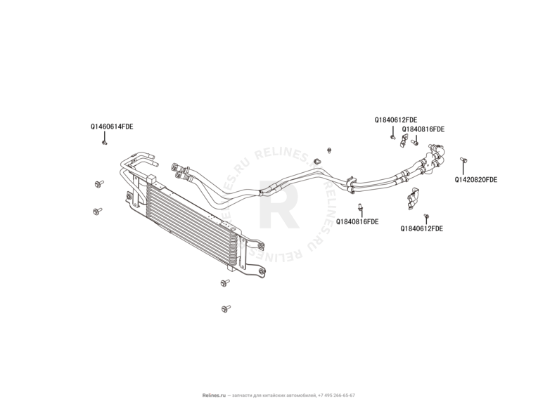Запчасти Haval H8 Поколение I (2013) 4x4 — Радиатор масляный — схема