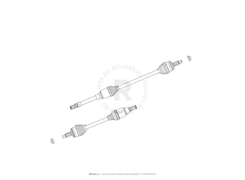 Запчасти Haval H8 Поколение I (2013) 4x4 — Привод переднего моста — схема