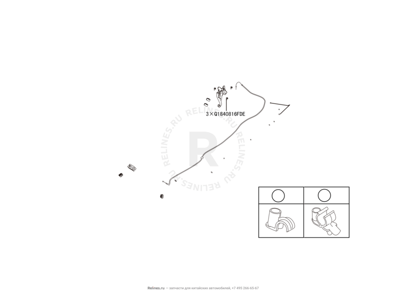 Запчасти Haval H8 Поколение I (2013) 4x4 — Стояночный тормоз — схема