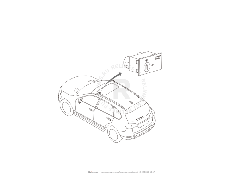 Запчасти Haval H8 Поколение I (2013) 4x2 — Модуль управления подушками безопасности (Airbag) — схема