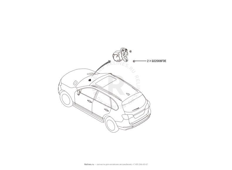 Запчасти Haval H9 Поколение I (2014) Бензин — Иммобилайзер и его комплектующие (1) — схема