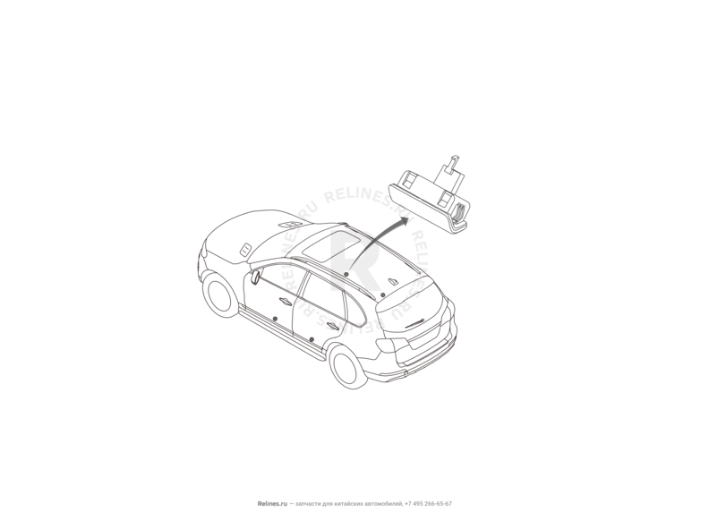 Запчасти Haval H6 Coupe Поколение I (2015) 2.0л, 4x4, МКПП — Внутреннее (интерьерное) освещение дверей — схема
