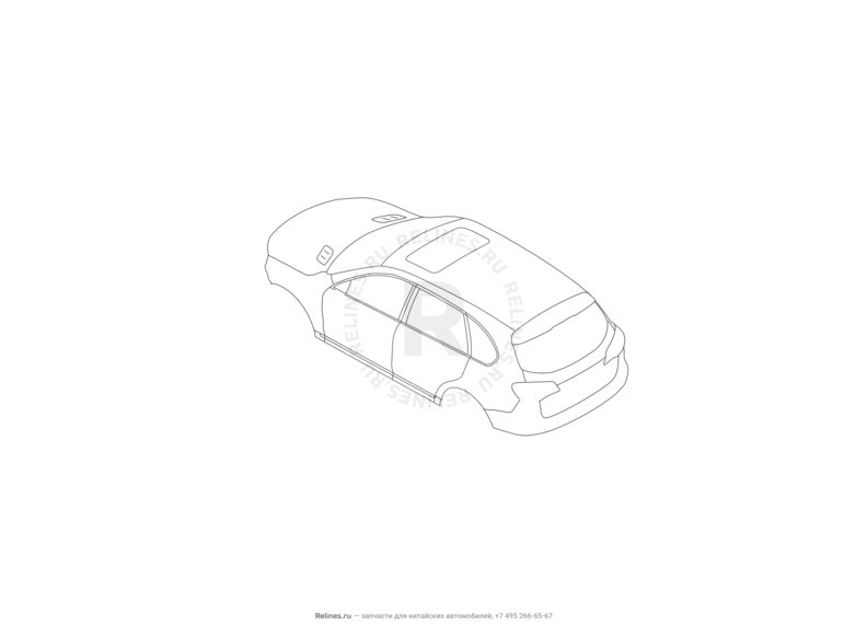 Запчасти Haval H8 Поколение I (2013) 4x4 — Кузов (1) — схема