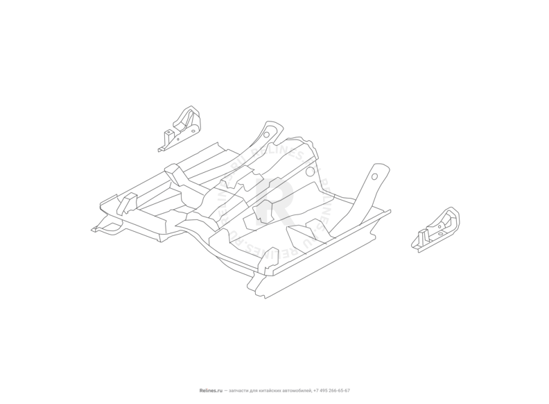 Запчасти Haval H8 Поколение I (2013) 4x4 — Передние боковые балки — схема