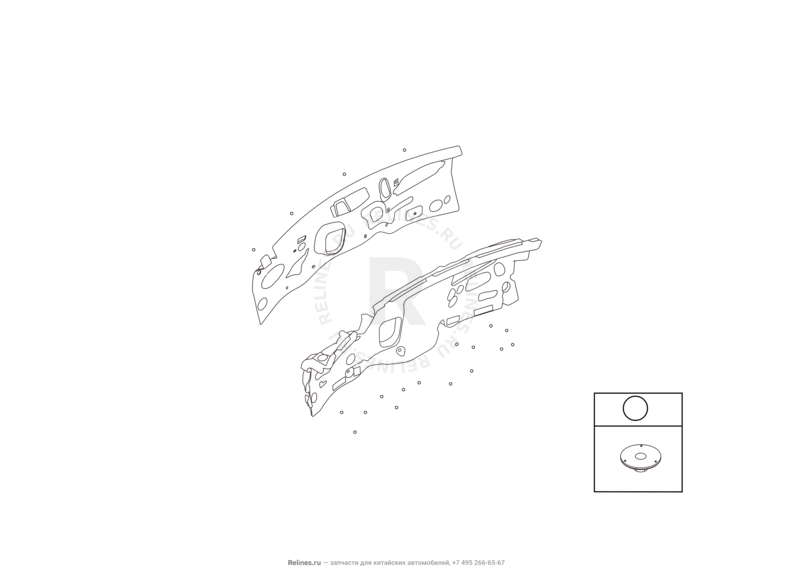 Запчасти Haval H8 Поколение I (2013) 4x4 — Теплоизоляция моторного отсека — схема