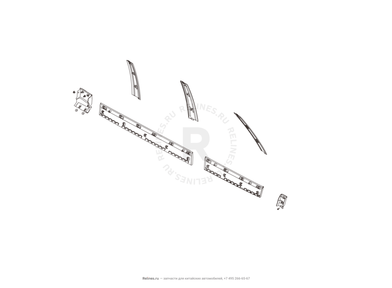 Запчасти Haval H8 Поколение I (2013) 4x4 — Уплотнители, молдинги, накладки дверей и порогов — схема