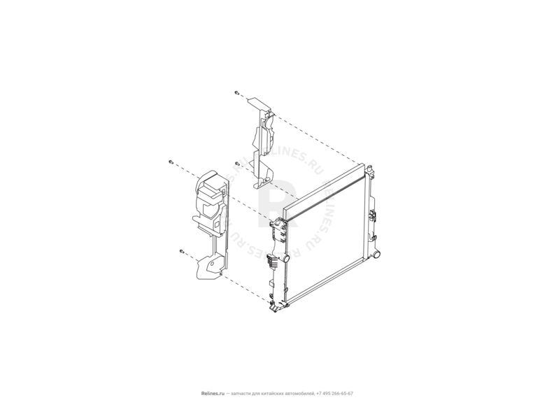 Запчасти Haval H8 Поколение I (2013) 4x2 — Панели радиатора — схема