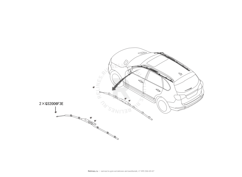 Запчасти Haval H8 Поколение I (2013) 4x2 — Подушки безопасности боковые — схема