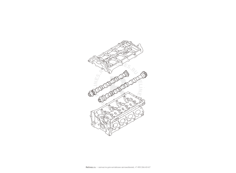 Запчасти Haval H6 Coupe Поколение I (2015) 2.0л, 4x4, МКПП — Распределительный вал двигателя (распредвал) — схема