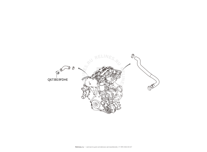 Запчасти Haval H6 Coupe Поколение I (2015) 2.0л, 4x2, МКПП — Патрубок системы вентиляции картера — схема