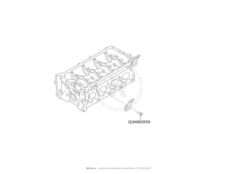 Запчасти Haval H6 Coupe Поколение I (2015) 2.0л, 4x2, АКПП — Проушина двигателя — схема