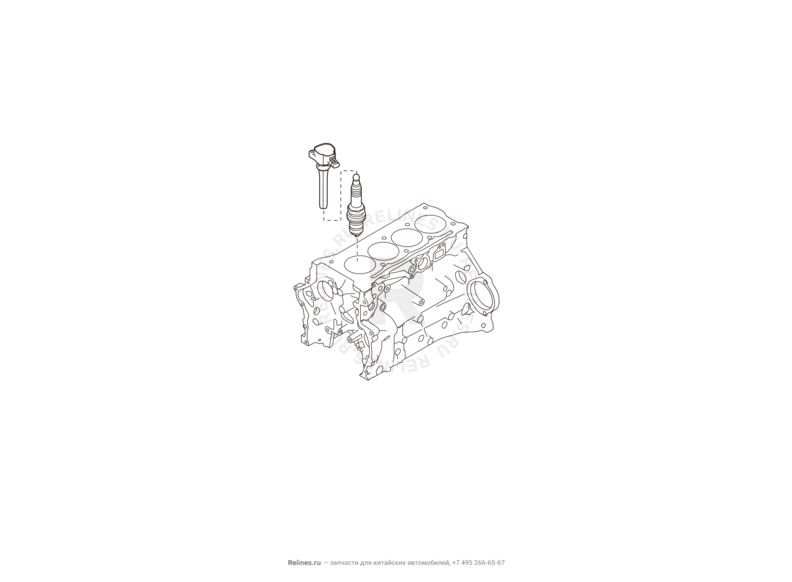 Запчасти Haval H6 Coupe Поколение I (2015) 2.0л, 4x2, МКПП — Свеча зажигания — схема