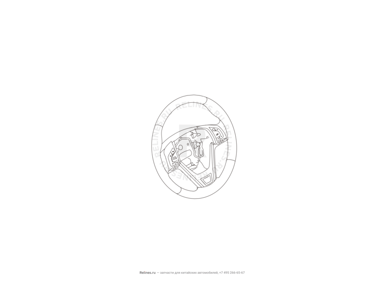 Запчасти Haval H6 Coupe Поколение I (2015) 2.0л, 4x4, МКПП — Рулевое колесо (руль) и подушки безопасности (1) — схема
